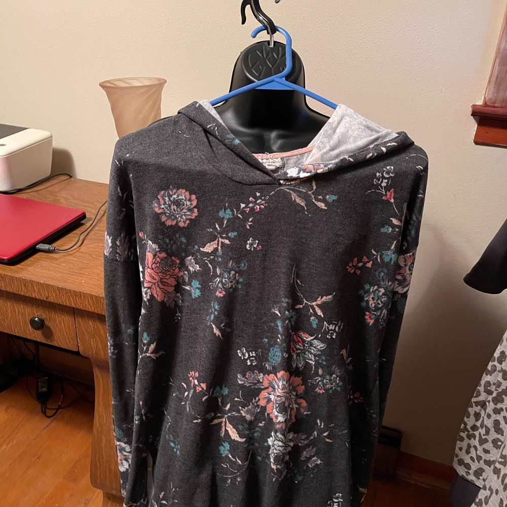 Flowered hoodie